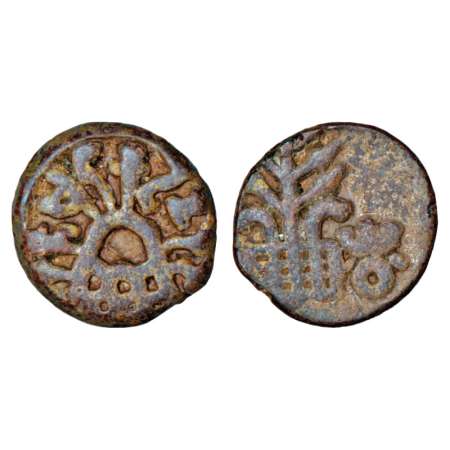 Lesser Satavahanas of Banavasi, lead unit of Chutukulananda (200-250 AD), Pieper 617, 18.9