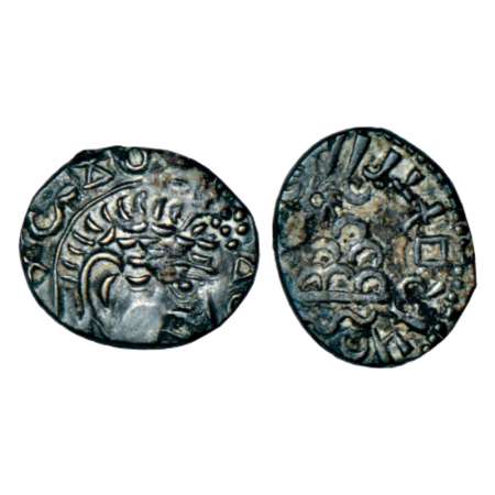 Satavahanas, silver portrait half drachm of Madhariputa Siri Pulumavi (c. 225-250 AD), sim