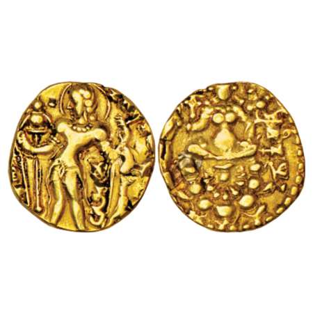 Gupta Empire, gold dinar of Chandra Gupta II (c. 375-415 AD), 'Archer' type, Altekar Class