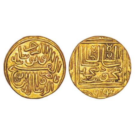 Sultans of Gujarat, Nasir al-Din Mahmud Shah I (1458/9-1511 AD), gold heavy tanka, 11.96g,