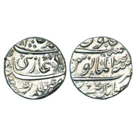 Hyderabad Feudatories, silver rupee, Kankruti mint (full visible), in the name of Alamgir 
