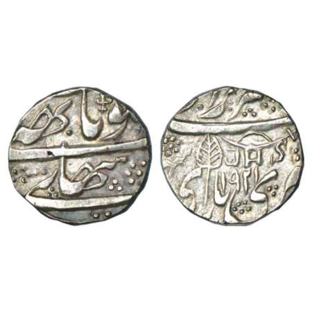 Kashmir, Ranbir Singh (1857-1885 AD), silver kham rupee, Srinagar mint, VS 1921 and Englis