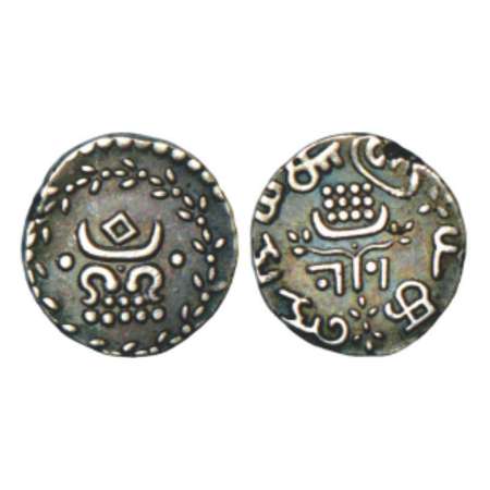 Travancore, Rama Varma IV (1860-1880 AD), silver velli fanam, 1.50g, ND (1860-61 AD), KM 2