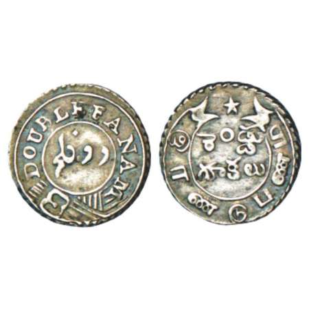 Madras Presidency, Madras mint, silver double fanam, second issue, ND (1808-1812 AD), 1.83