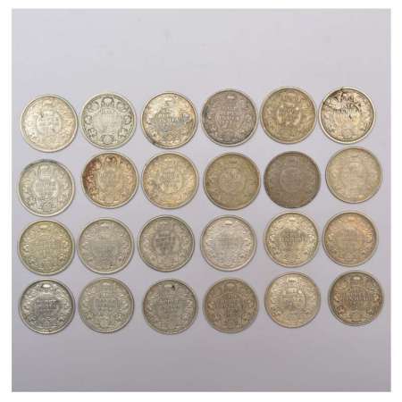 George V, silver ½ rupee (24), 12x Calcutta mint, 1913, PR 320; GK 1048, 1915, PR 322; GK 