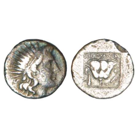 Greek islands off Caria, silver drachm of Rhodos (Rhodes), (170-150 BC). 'Plinthophoric' c