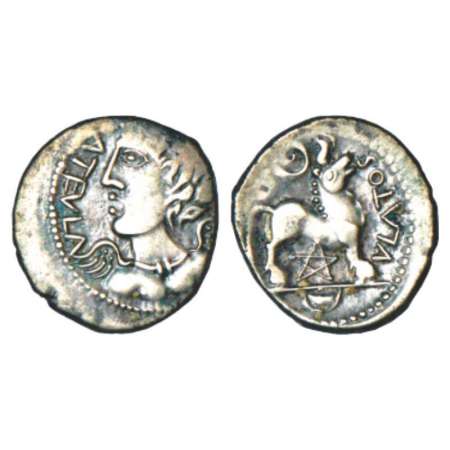 Celtic Europe, Gallia Belgica (Belgic Gaul), silver denier, 'Ateula Vlatos' type, Class I,