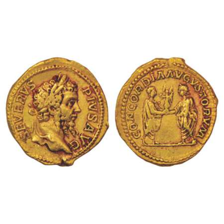 Roman Empire, gold aureus of Septimius Severus (193-211 AD), Rome mint, 7.33g. Obv: Laurea