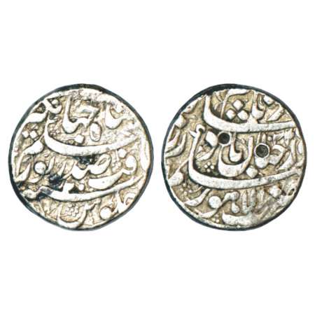 Jahangir with the name of Noor Jahan (1632-1627 AD), silver rupee, Lahore mint, AH 1034/RY