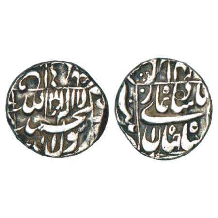 Shah Jahan (1628-1658 AD), silver ½ rupee, 5.62g, Patna mint in left quadrant, RY 15, KM 2