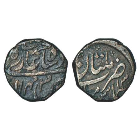 Muhammad Shah (1719-1748 AD), copper dam (paisa), 13.26g, Multan mint, AH 1143/ RY 13, KM 