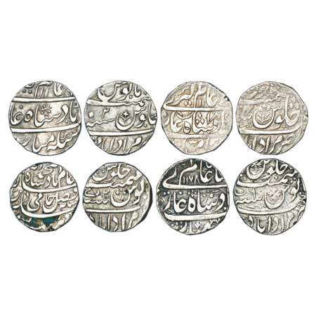 Rohilla Chieftaincies, silver rupee (4), Muradabad mint, 2x Alamgir II, AH 116x/RY 2, AH 1