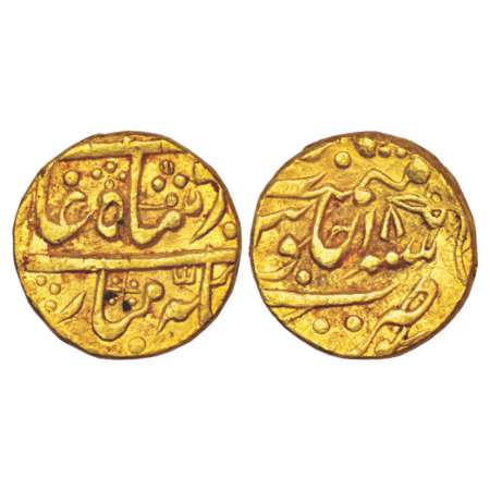 Kota, Maharana Umed Singh I (1771-1819 AD), gold mohur, in the name of Shah Alam II, RY18,
