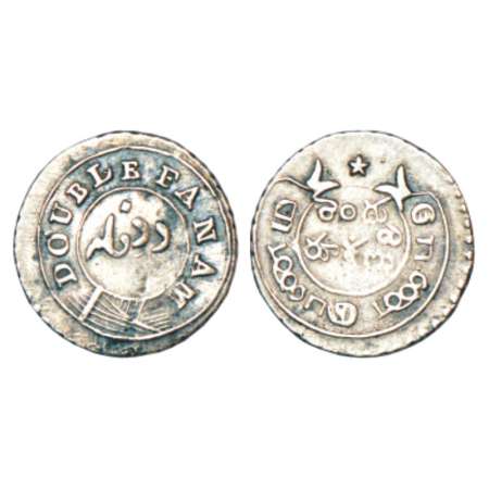 Madras Presidency, Madras mint, second issue, silver double fanam (2 fanam), ND (1808-1812