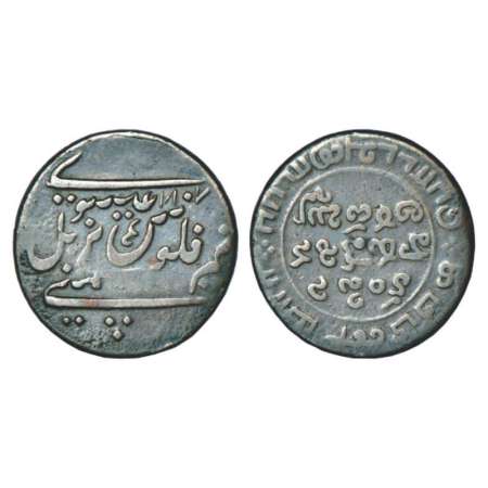 Madras Presidency, Madras mint, copper ½ dub, 1807, 4.98g. Obv: Persian legend in four lin
