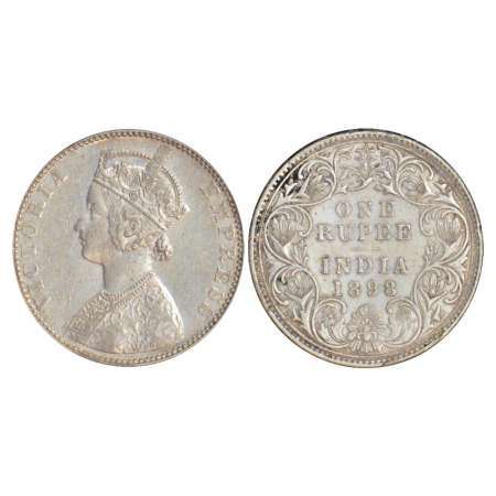 Victoria Empress, silver rupee, 1898, Bombay mint, C2/I/'B' incuse, PR 184;GK 585. Graded 