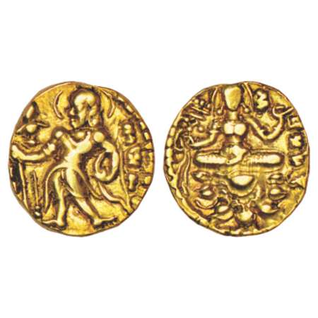 Gupta Empire, gold dinar of Kumara Gupta I (415-450 AD), 'Archer' type, Altekar Class II, 