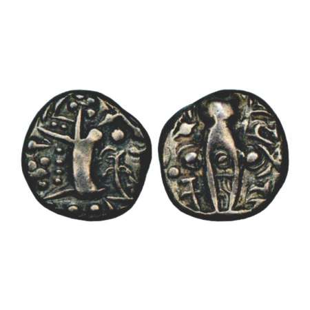 Kashmir, Kidarite type base gold dinar, in the name of Pratapaditya (500-600 AD), 7.50g. O