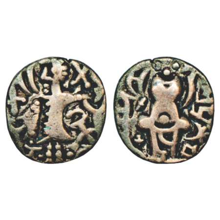Kashmir, Kidarite type base gold dinar, in the name of Pratapaditya (500-600 AD), 6.98g. O