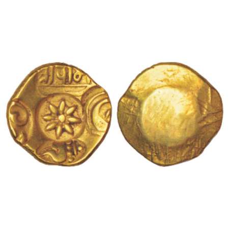 Yadavas of Devagiri, Ramachandra (1270-1311 AD), gold punch-marked asu or 'Padma Tanka', 3
