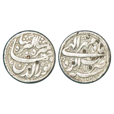 Jahangir (1605-1627 AD), silver rupee, Agra mint, Mihr, AH 1025/RY 11, nur ud-din type, KM
