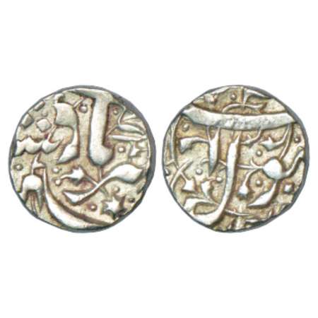 Jahangir (1605-1627 AD), silver ½ rupee, 5.69g, Ahmadnagar mint (by style), ND, KM 134.1. 