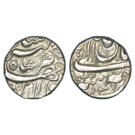 Jahangir (1605-1627 AD), silver rupee, Tatta mint, Aban, AH 1037/RY 22, KM 145.17. Very fi