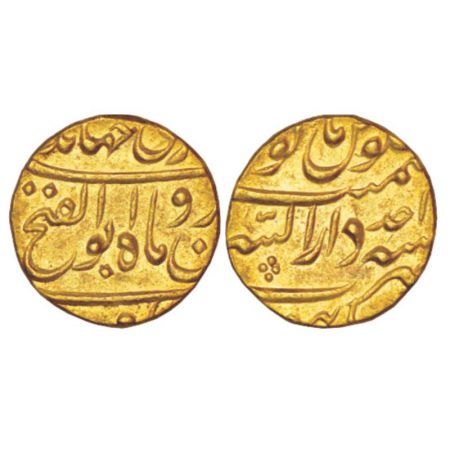 Jahandar Shah (1712-1713 AD), gold mohur, 10.99g, Dar ul-Sarur Burhanpur mint, 'Abu ul-Fat