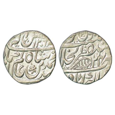 Maratha Confederacy, silver rupee, Mustaqir al-Khilafat Akbarabad mint, in the name of Sha