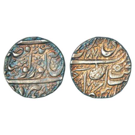 Sikh Empire, silver rupee, Amritsar mint, 'Nanak Shahi' couplet, VS 1878, 'St. Stephen Cro