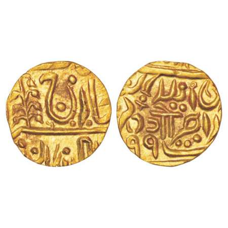 Jodhpur, Umaid Singh (1918-1947 AD), gold ½ mohur, 5.51g, VS (19)99, Jodhpur Mint, in the 