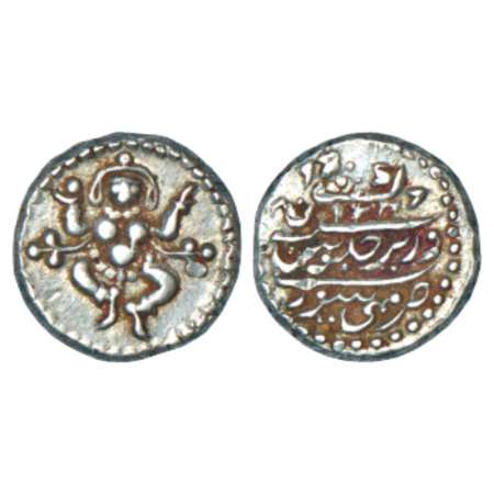Mysore, Krishnaraja Wodeyar (1799-1868 AD), silver ¼ rupee (pavali), 2.86g, Mysore mint, A