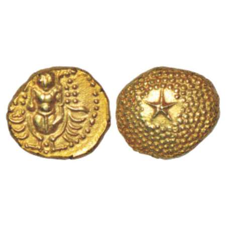 Madras Presidency, Madras mint, gold 'Star' Pagoda of an early variety, 1740-1806 AD (smal