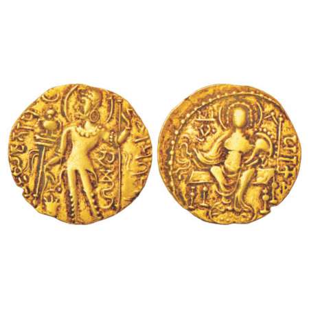 Gupta Empire, gold dinar of Samudra Gupta (350-375 AD), 'Standard' type, Altekar Class I, 