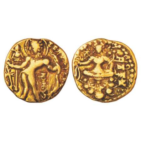 Gupta Empire, gold dinar of Chandra Gupta II (375-415 AD), 'Archer' type, Altekar Class 2 