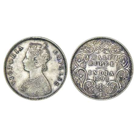 Victoria Empress, silver ½ rupee, 1898, Calcutta mint, A/I/'C' incused, PR 281, GK 661. Ve