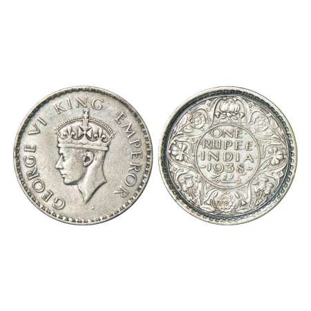 George VI, silver rupee, 1938, Bombay mint, without dot, PR 233, GK 1254. Very fine+, Very