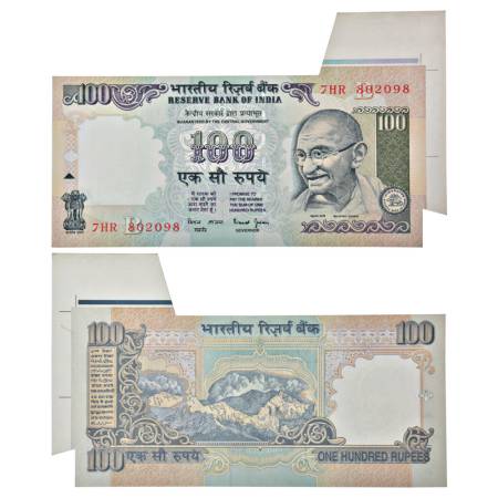 100 rupees, misprint, Gandhi series, ND (1997-2003), signed by Bimal Jalan, inset 'B', ser