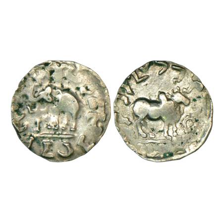 Trible monarchies of Northern Punjab State, Audumbaras, Mahadeva (150-130 BC), silver drac