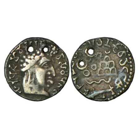 Satavahanas, Vasithiputa Siri Pulumavi (85-125 AD), silver drachm of 'portrait' type, 2.33