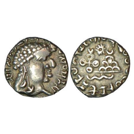 Satavahanas, Vasithiputra Siri Satakarni (118-147 AD), silver drachm of 'portrait' type, 2