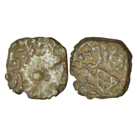 Western Kshatrapas, Kardamaka dynasty, Chashtana (78-130 AD), lead coin, 2.79g. Obv: Sun a