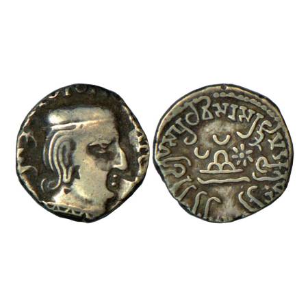 Western Kshatrapas, Kardamaka dynasty, Prithivisena as Kshatrapa (221-222 AD), silver drac