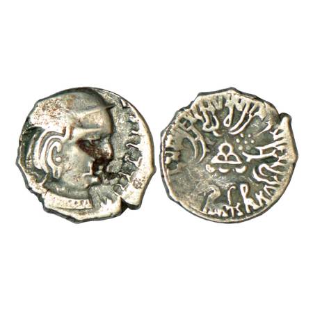 Western Kshatrapas, Svami Simhasena, nephew of Svami Rudrasena III (378-385 AD), silver dr