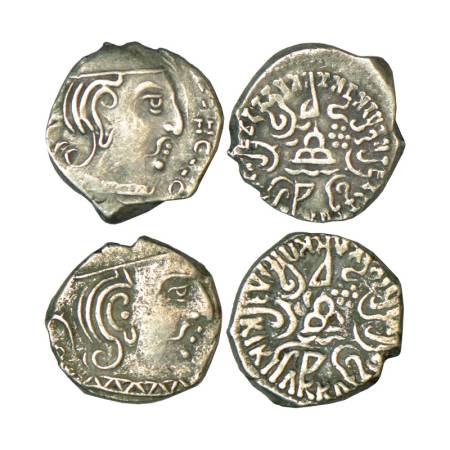 Western Kshatrapas (2), Kardamaka dynasty, Svami Rudrasimha III (385-415 AD), silver drach