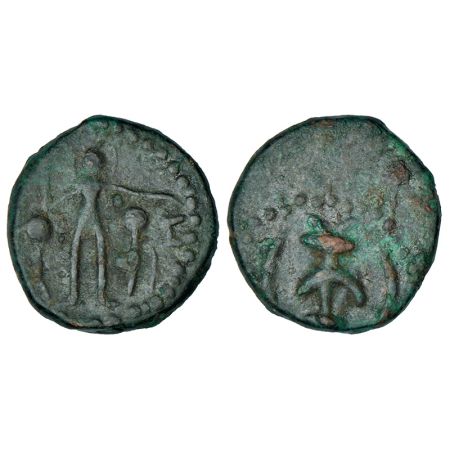 Post-Kushan 'Kota Kula' coinage of Punjab/Haryana, unattributed copper coin, late series, 