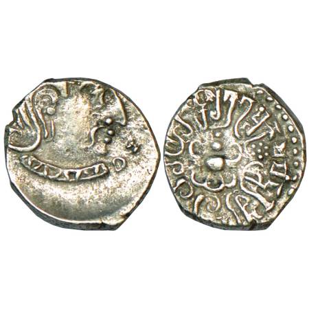 Gupta Empire, Chandra Gupta II (375-415 AD), silver drachm of 'Western India' type, 2.16g.