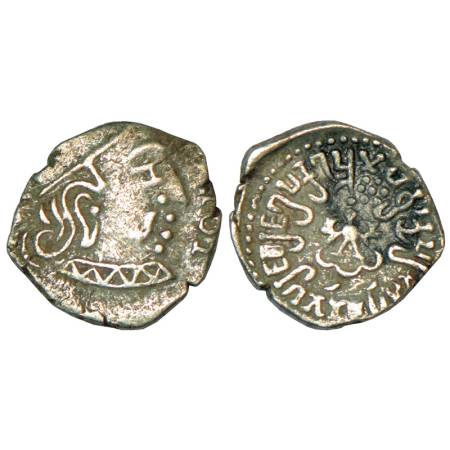 Gupta Empire, Kumara Gupta I (415-450 AD), silver drachm of 'Western India' type, 2.02g. O