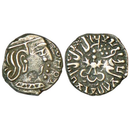 Gupta Empire, Kumara Gupta I (415-450 AD), silver drachm of 'Western India' type, 2.14g. O