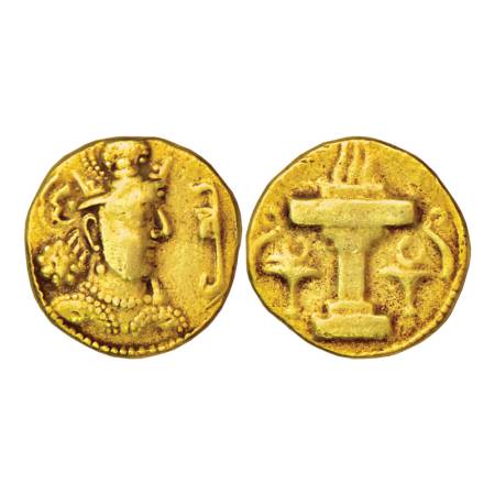 Sasanian Empire/Indian vassal state in Sindh, gold dinar based on designs of Shapur II (30